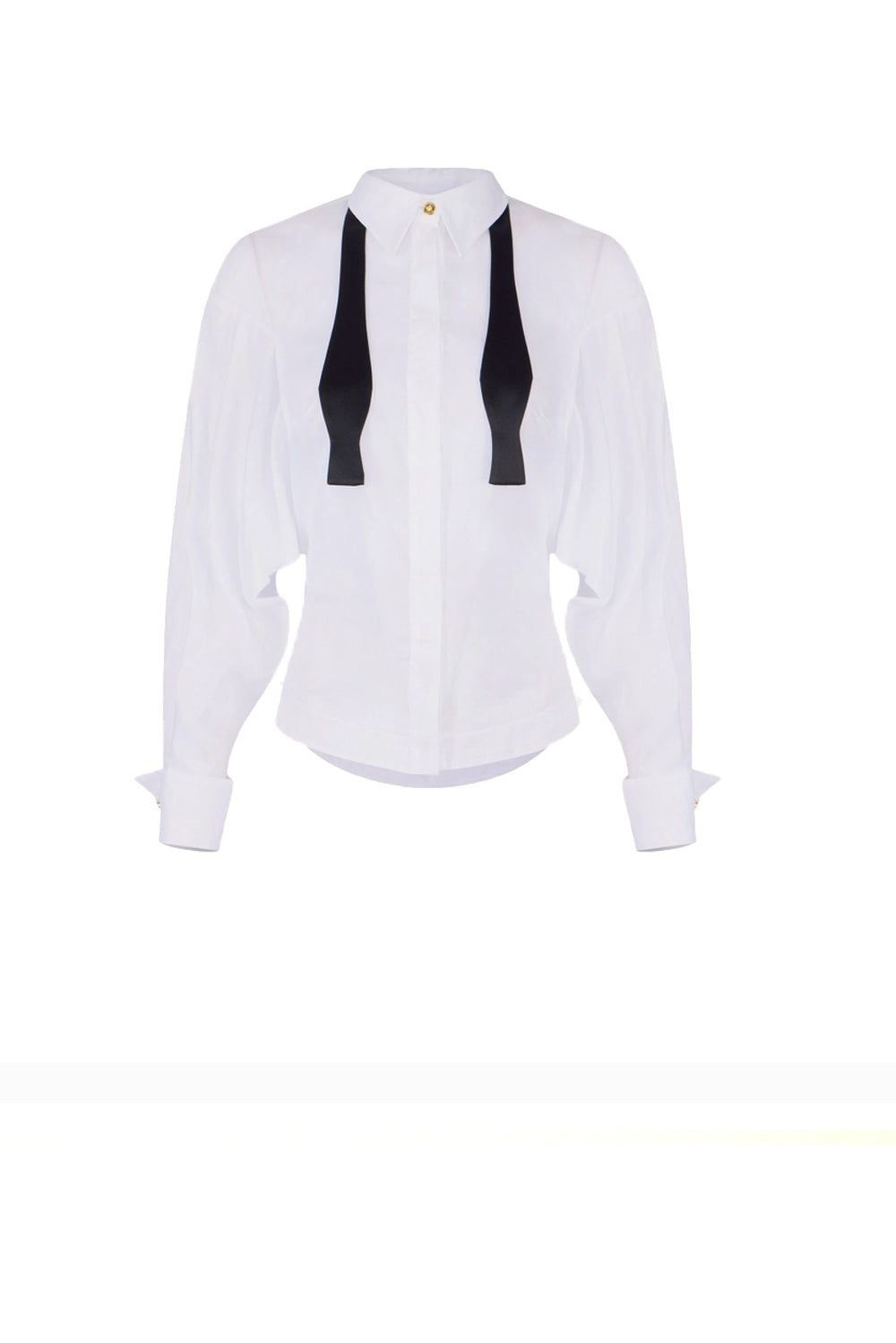  Elisabetta Franchi Camicia Papillon Bianco Nero Woman - 1