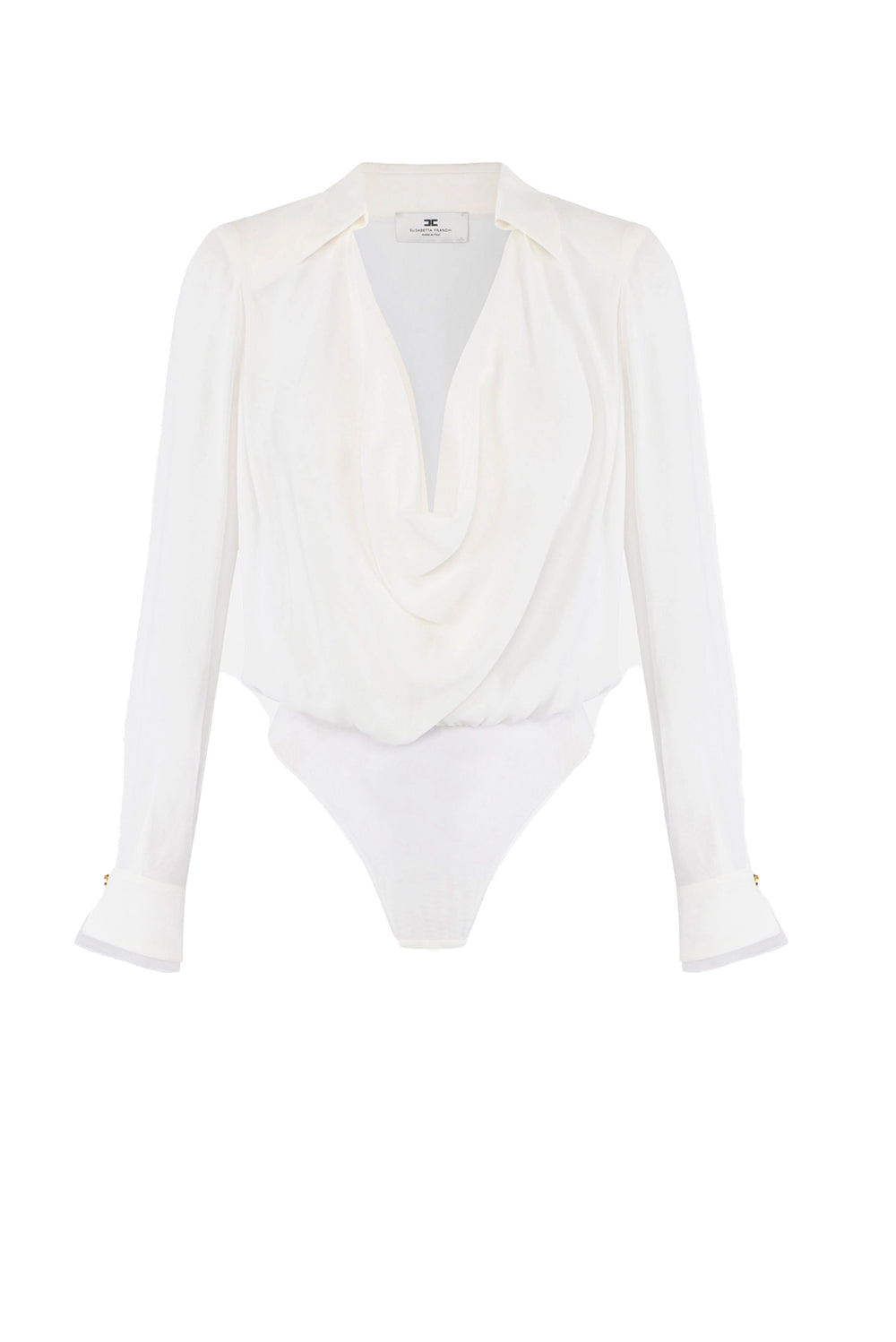  Elisabetta Franchi Body Georgette Avorio Woman - 1