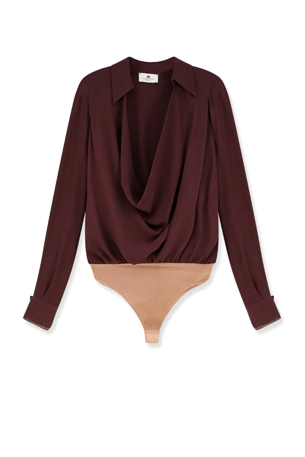  Elisabetta Franchi Body Georgette Cacao Woman - 1