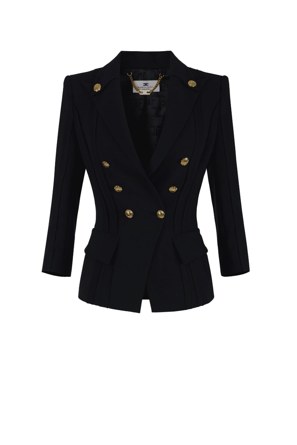  Elisabetta Franchi Giacca Essential Stretch Nero Woman - 1
