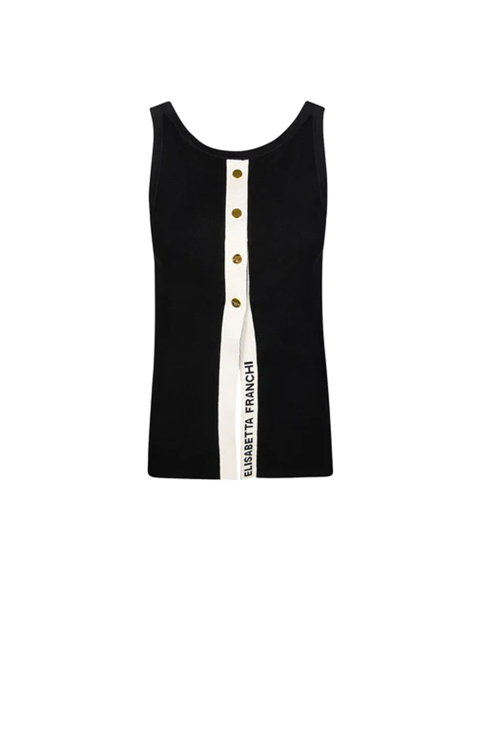  Elisabetta Franchi Top In Maglia Nero Burro Woman - 2