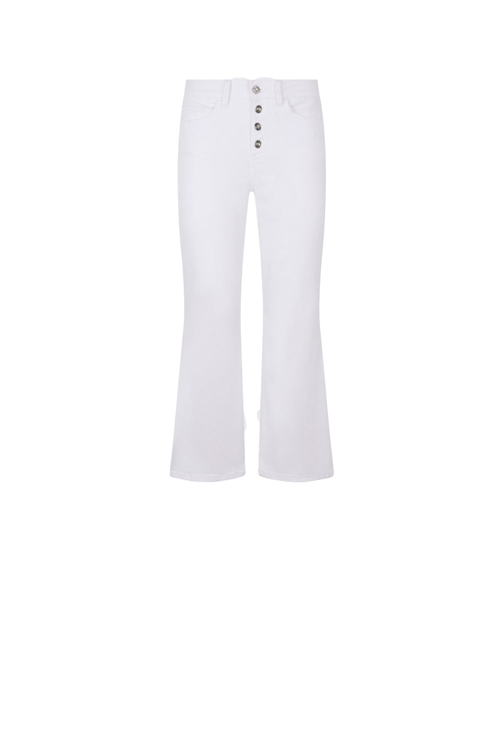  Liu Jo Pantaloni Bootcut Vita Alta Bianco Ottico Woman - 1