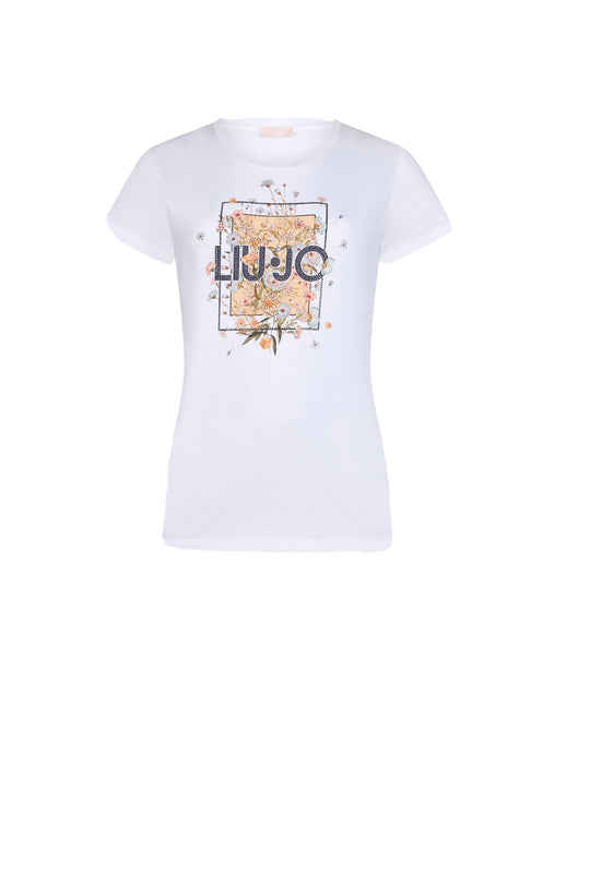 Liu Jo T-shirt Stampa e Strass