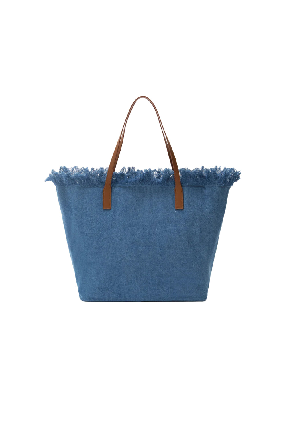  Mc2 Saint Barth Bag City Large Fringe Denim Woman - 2
