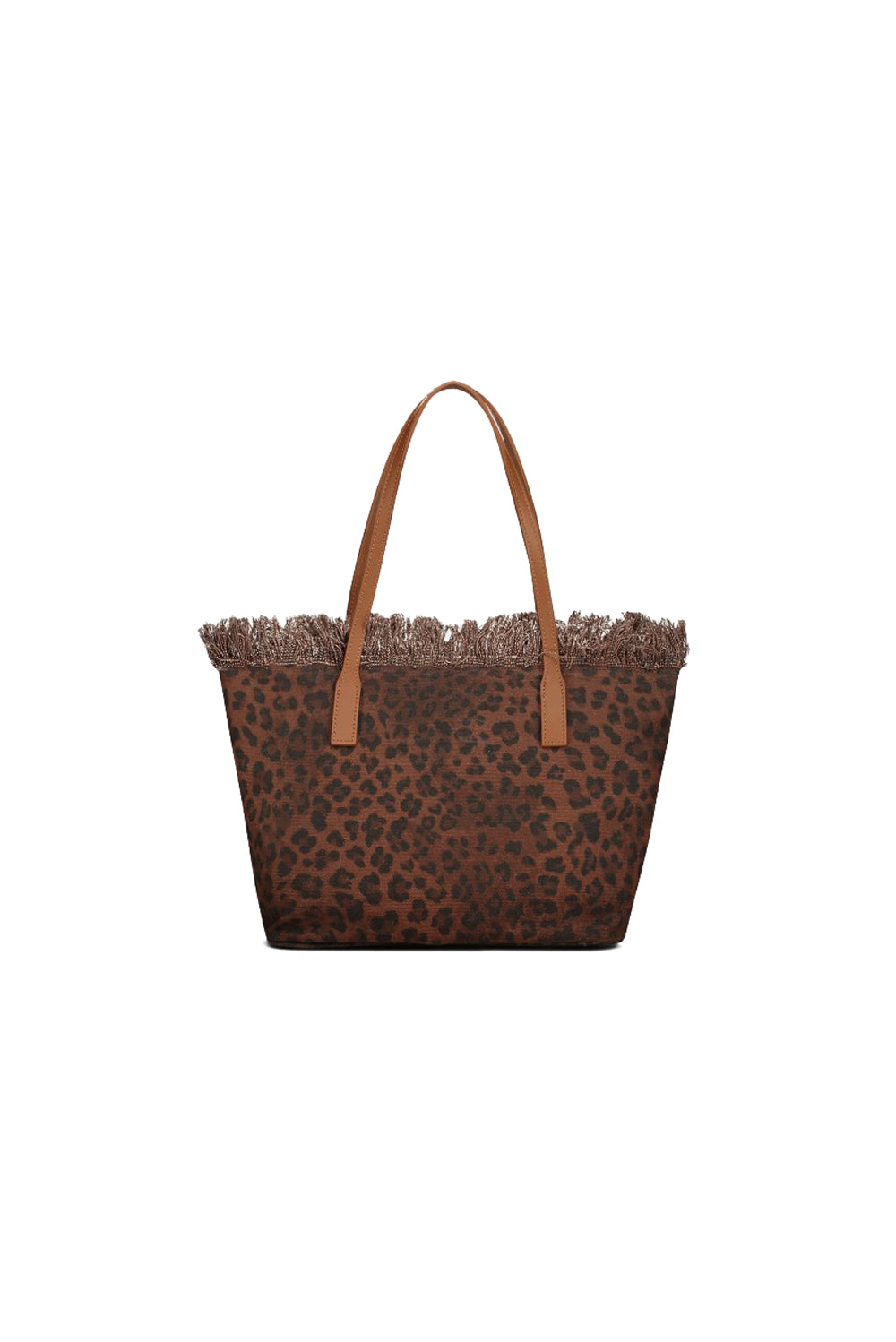  Mc2 Saint Barth Bag City Medium Fringe Canvas Dark Leopard 18 Woman - 2