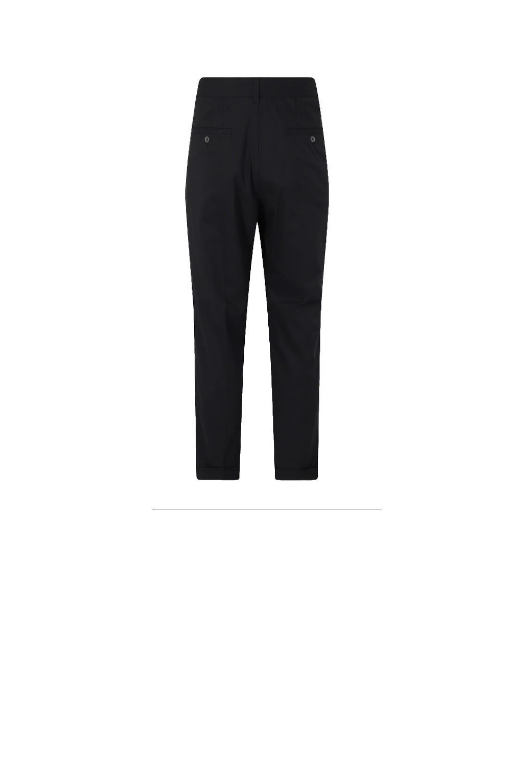  Paolo Pecora Pantalone Chino Loose Fit Black Uomo - 2