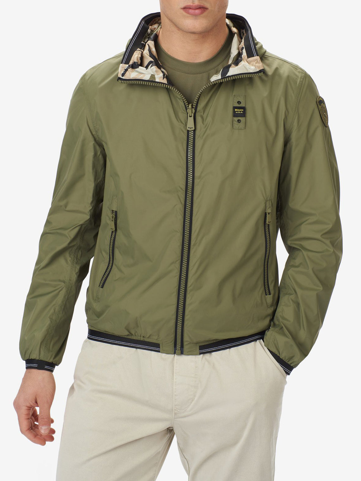  Blauer Windbreaker Verde Uomo - 1