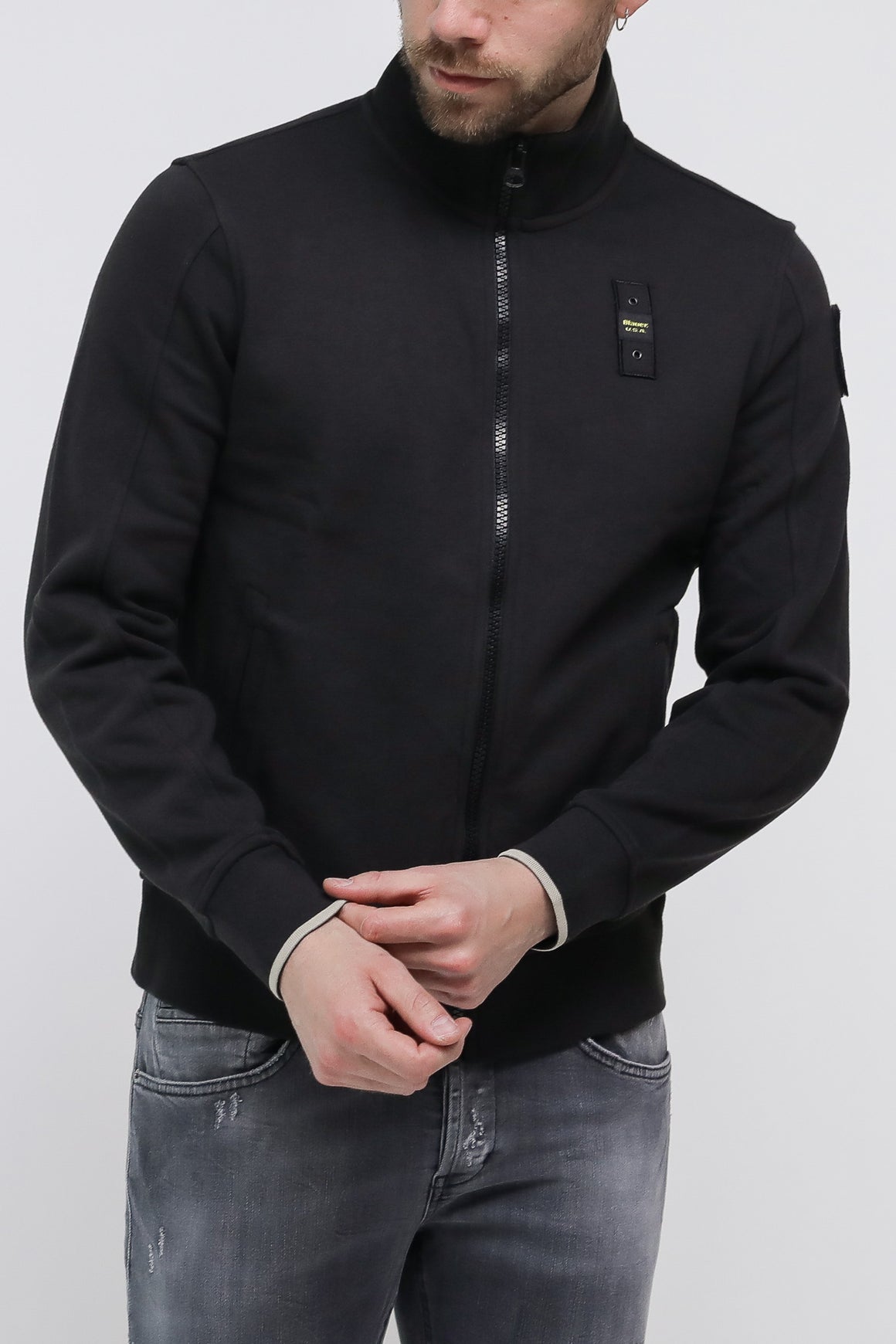  Blauer Zip Sweatshirt Nero Uomo - 3