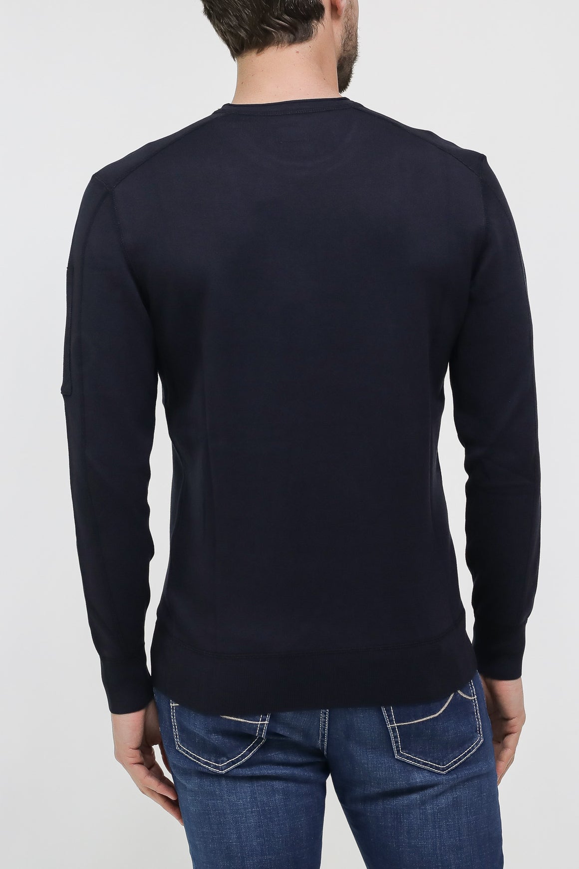  Cp Company Cotton Knit Crewneck Navy Uomo - 4