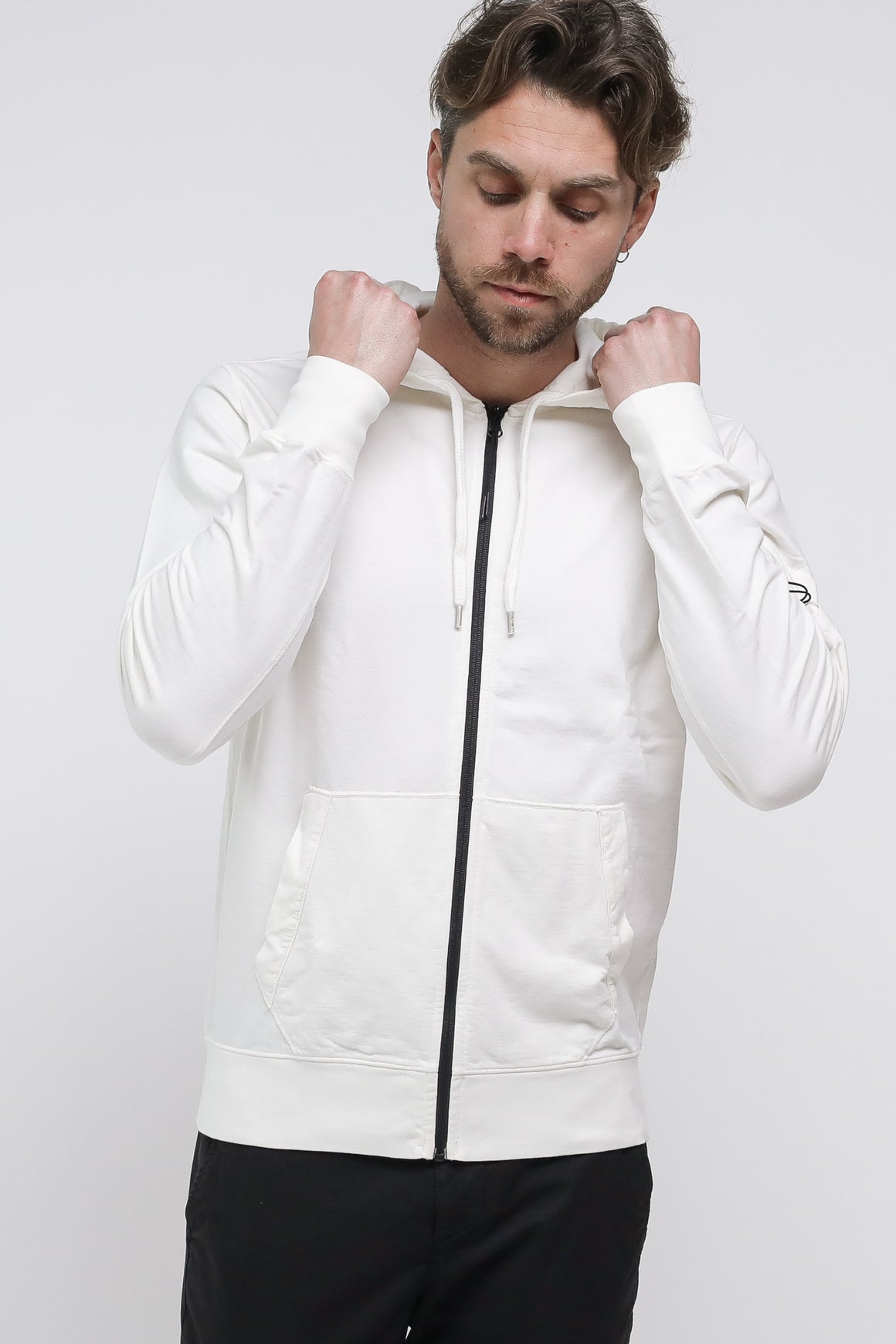  Cp Company Light Fleece Hoodie White Uomo - 3