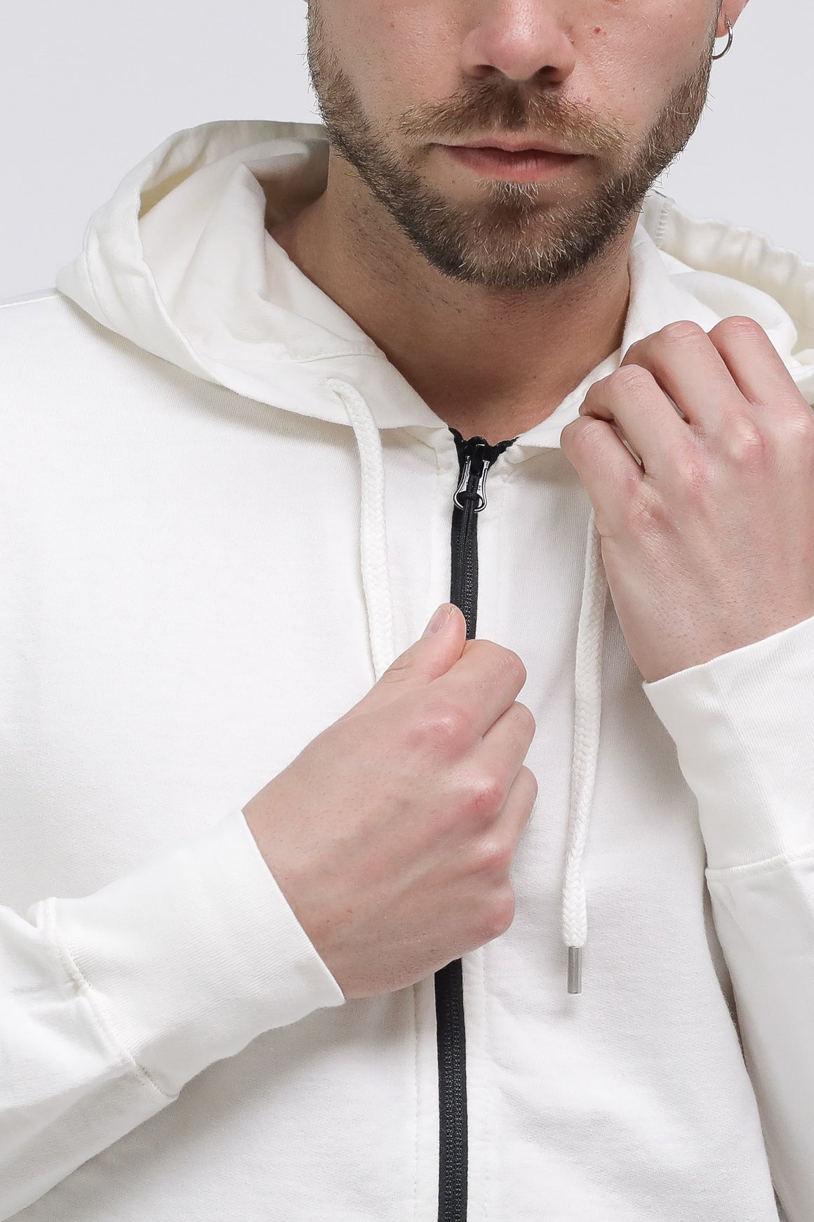  Cp Company Light Fleece Hoodie White Uomo - 7