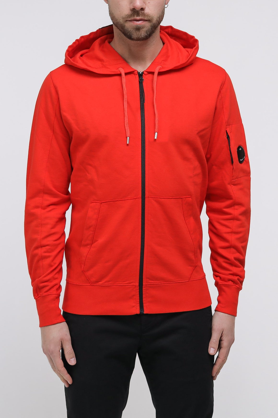  Cp Company Light Fleecehoodie Red Uomo - 1