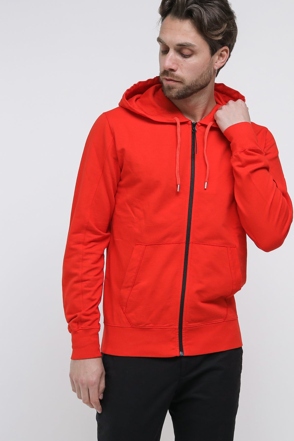  Cp Company Light Fleece Hoodie Red Uomo - 3