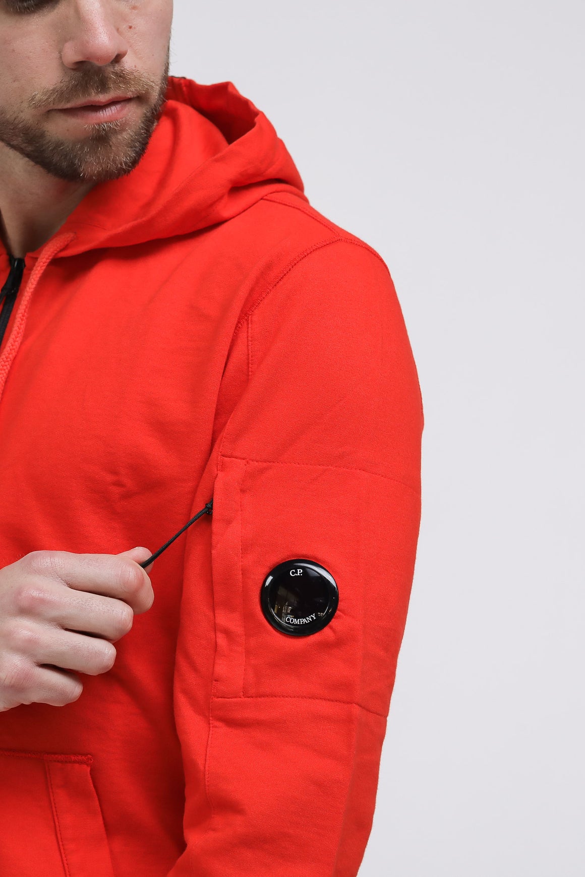  Cp Company Light Fleecehoodie Red Uomo - 5