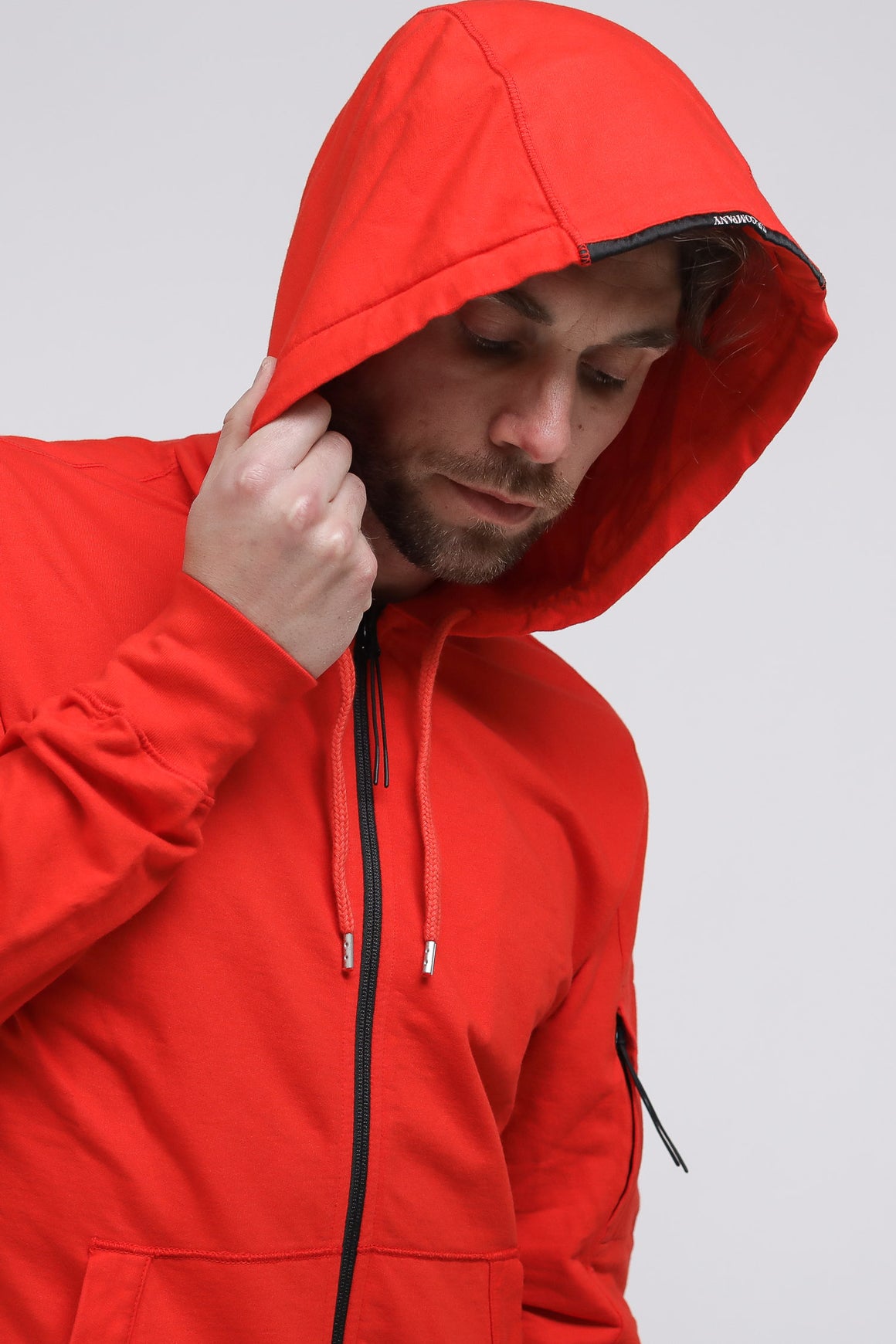  Cp Company Light Fleece Hoodie Red Uomo - 6