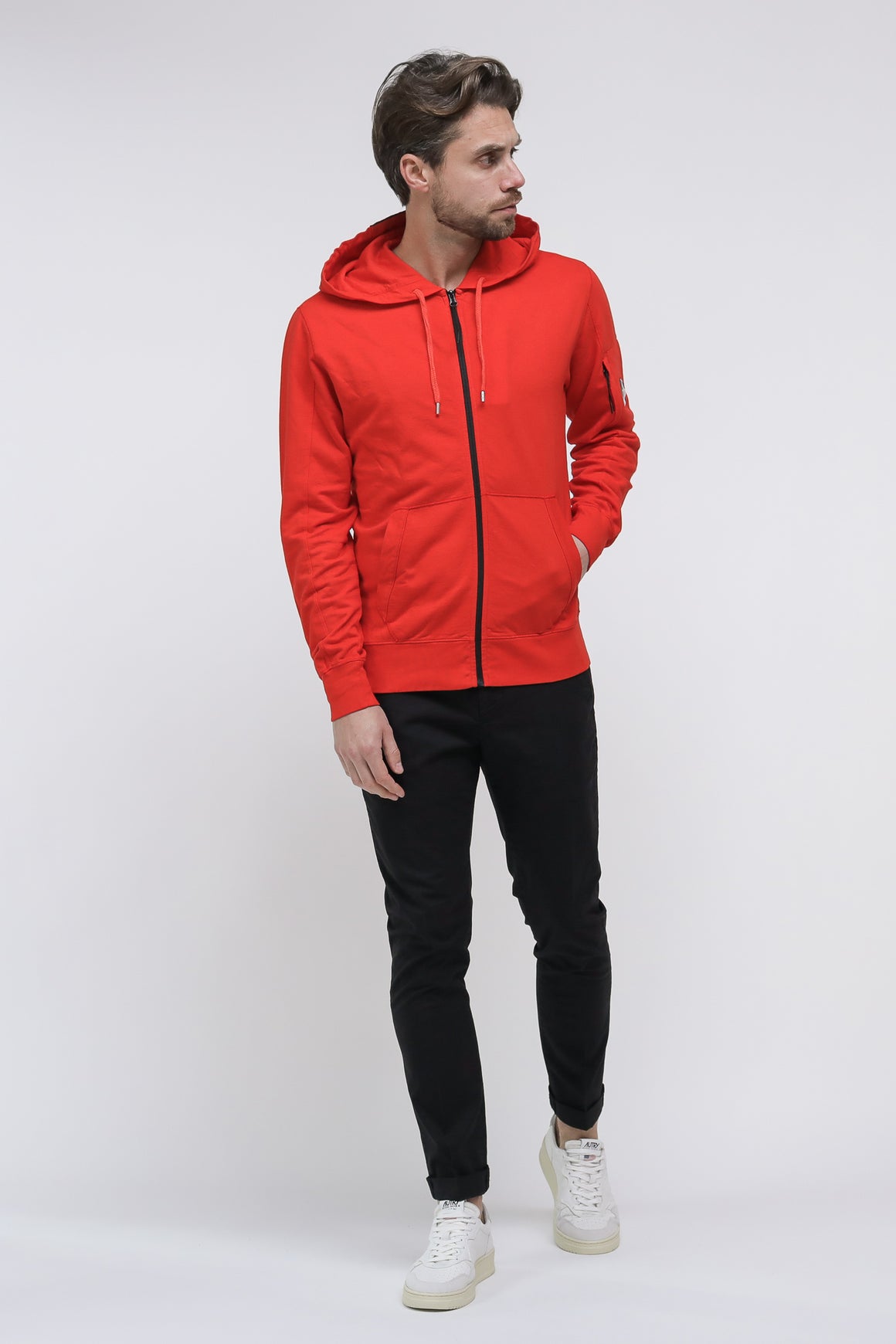  Cp Company Light Fleecehoodie Red Uomo - 9