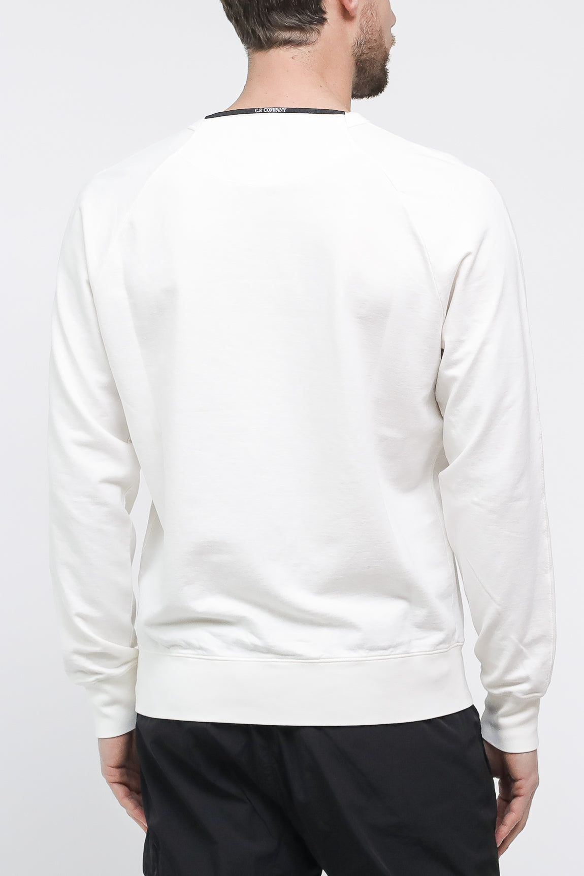  Cp Company C.p. Company Diagonal Raised Fleece White Uomo - 4