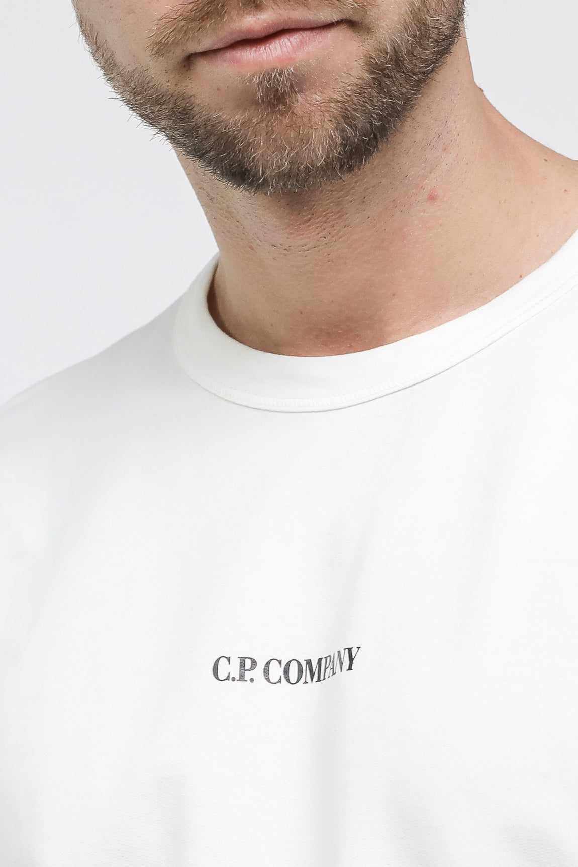  Cp Company Diagonal Raised Fleece White Uomo - 6