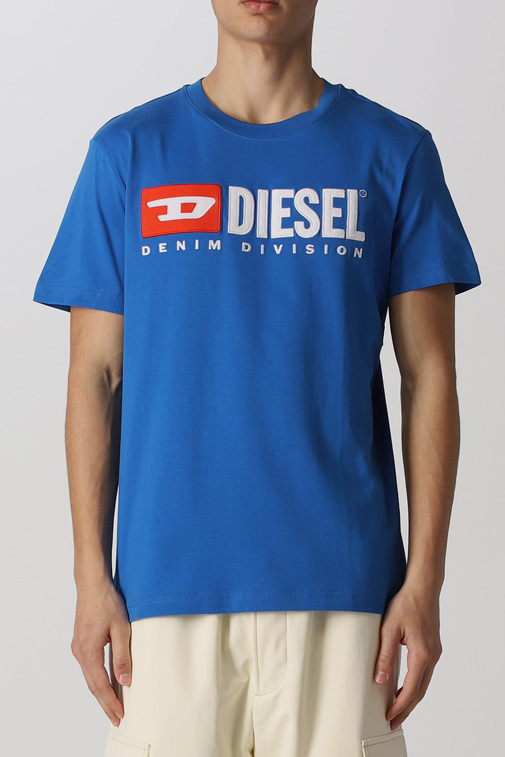  Diesel T-shirt In Cotone Bluette Uomo - 1