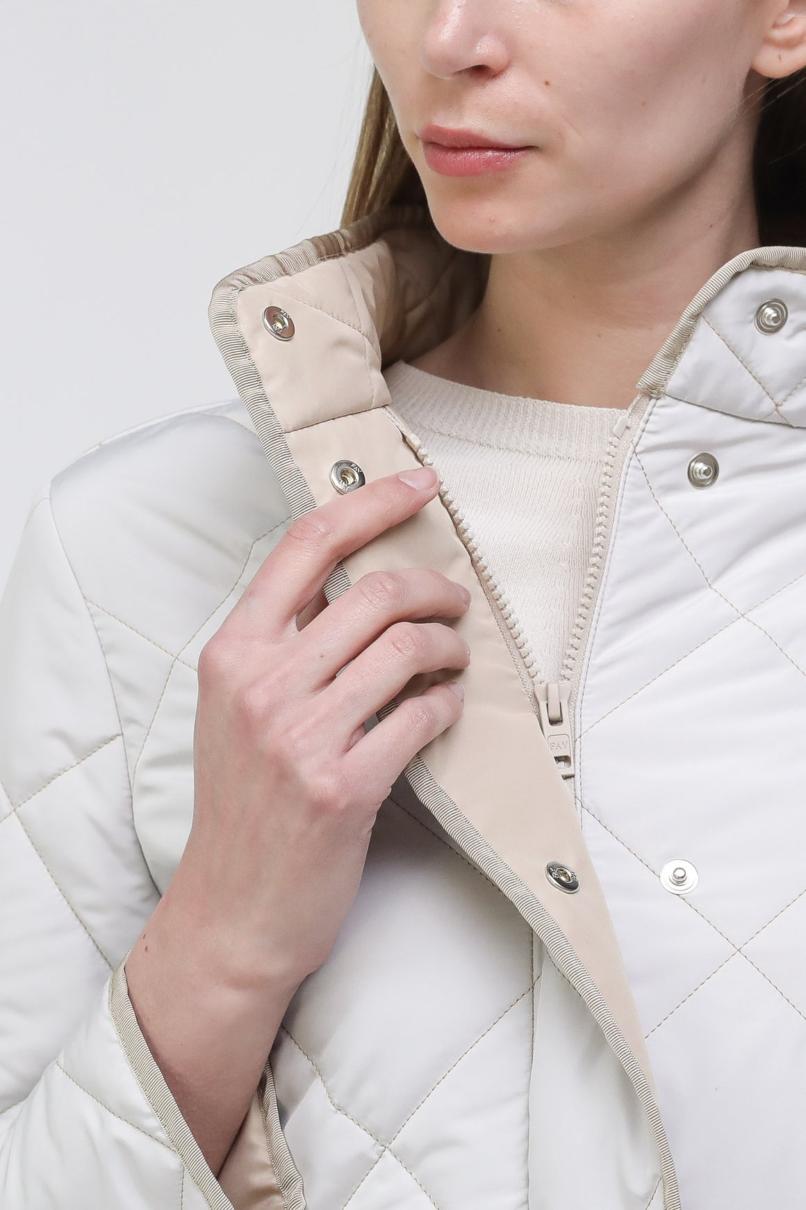  Fay Field Jacket Quilted Off White Woman - 10