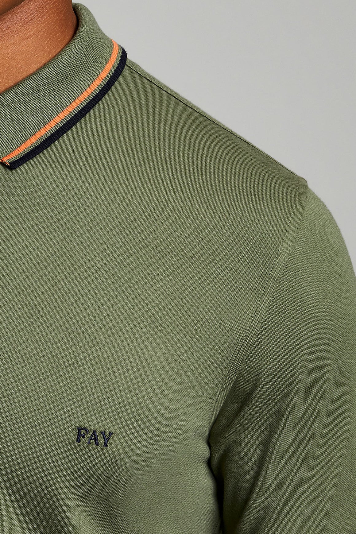  Fay Polo Pique' Militare Uomo - 3