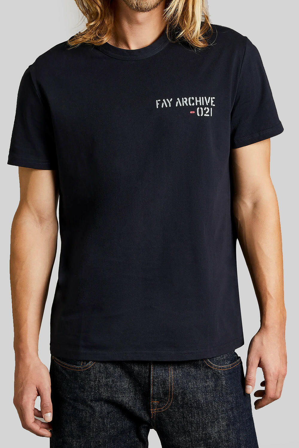  Fay T-shirt Archive Navy Uomo - 1