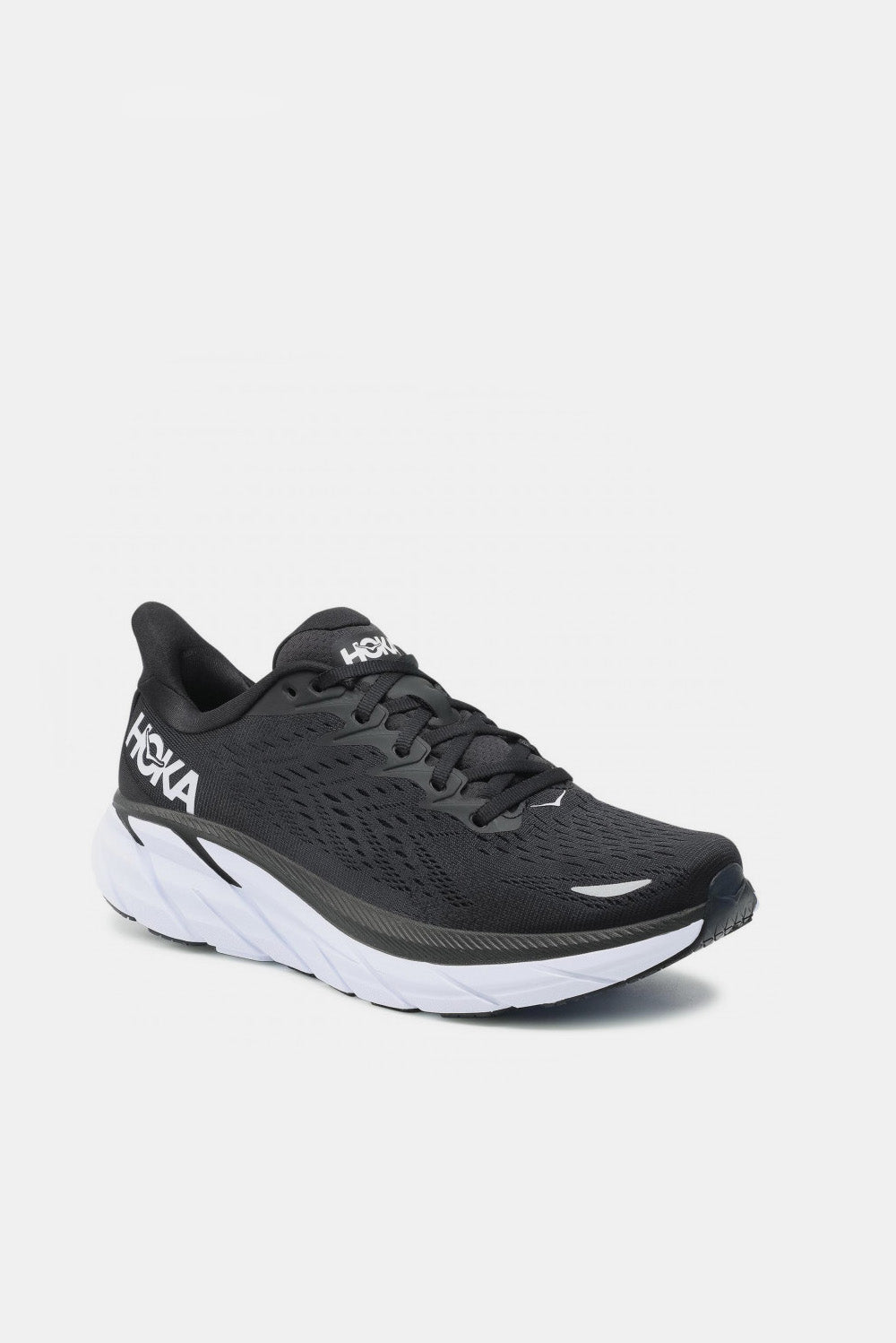  Hoka Clifton Black White Uomo - 2