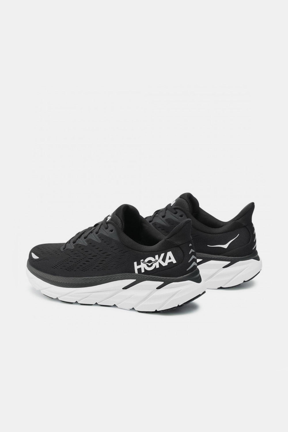  Hoka Clifton Black White Uomo - 3