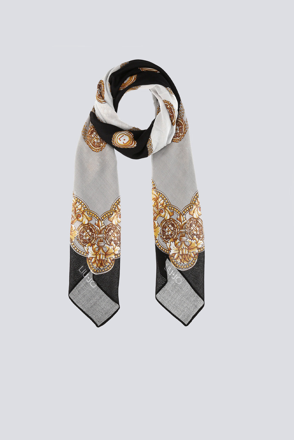  Liu Jo Scarf With Print Nero Woman - 2