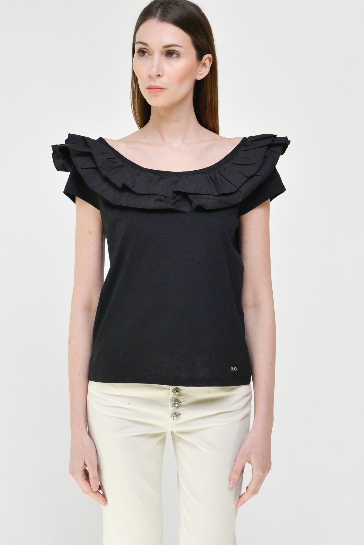  Liu Jo Volants T-shirt<br> Nero Woman - 1