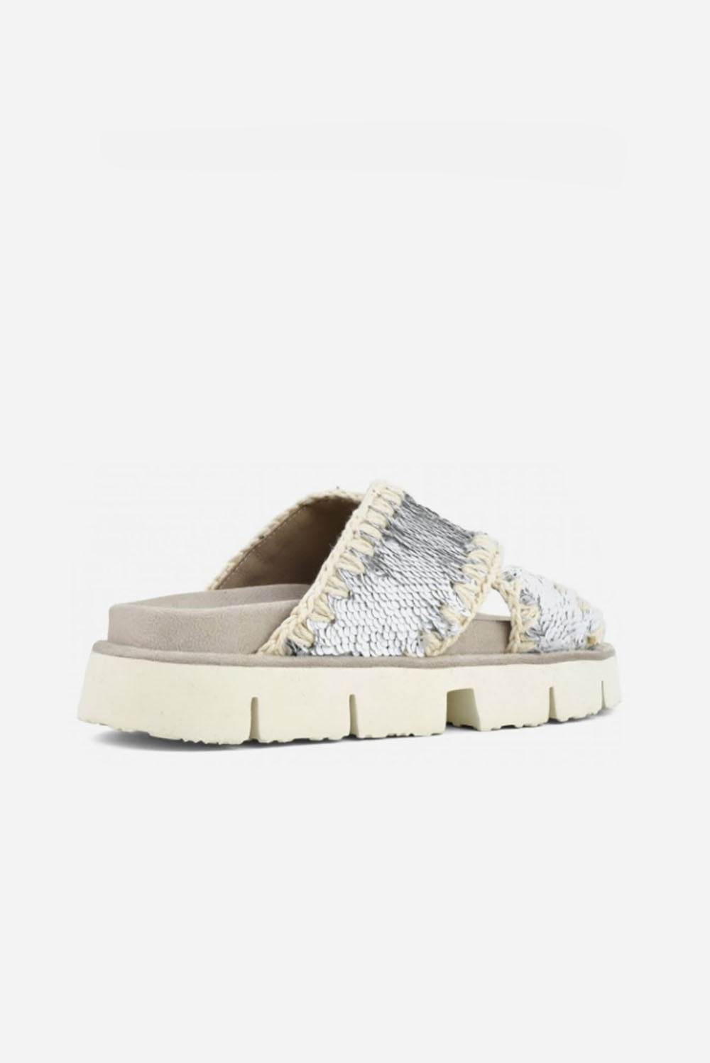  Mou Bio Sandals Sequins Silver Woman - 3