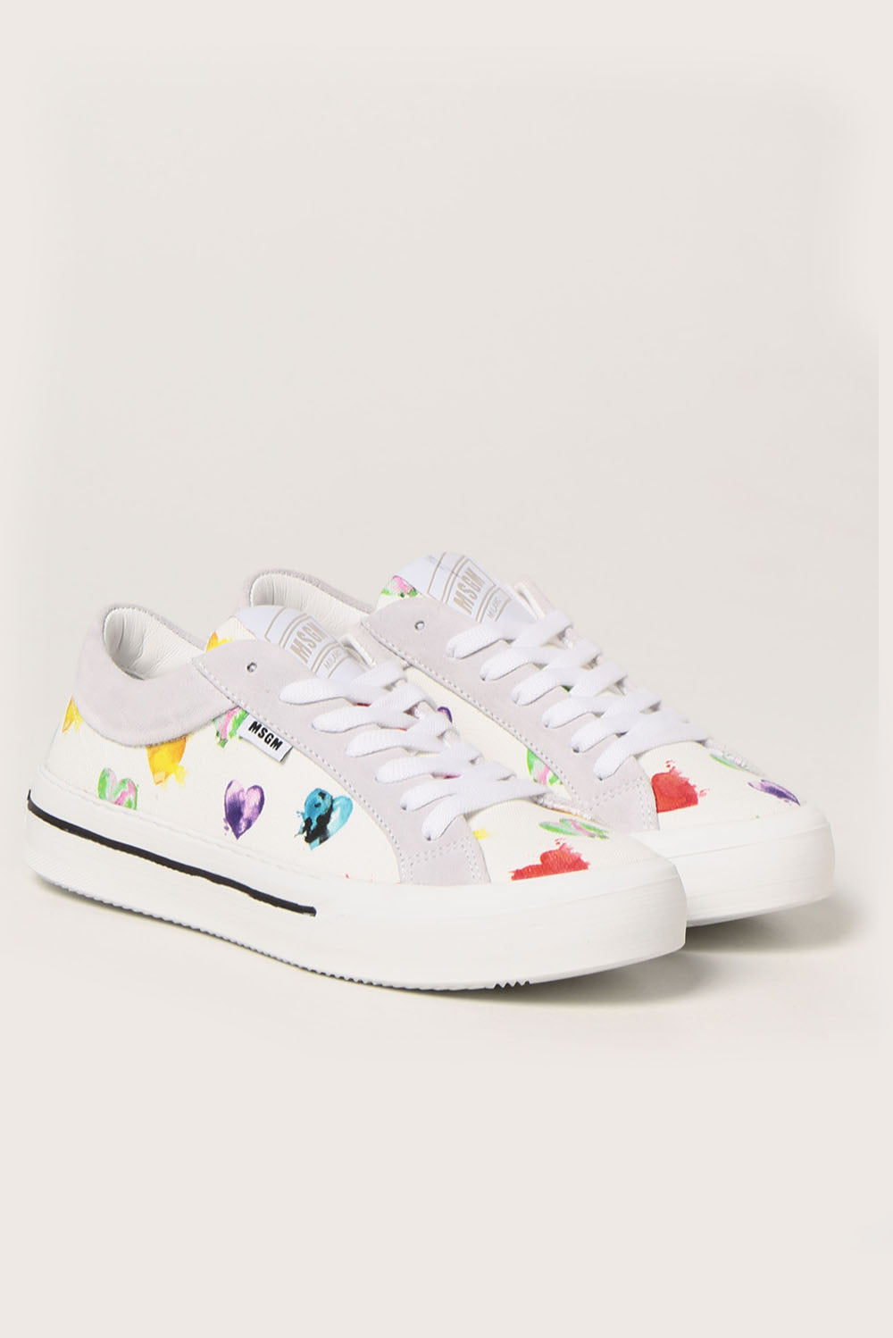  Msgm Sneakers Canvas White Donna - 2
