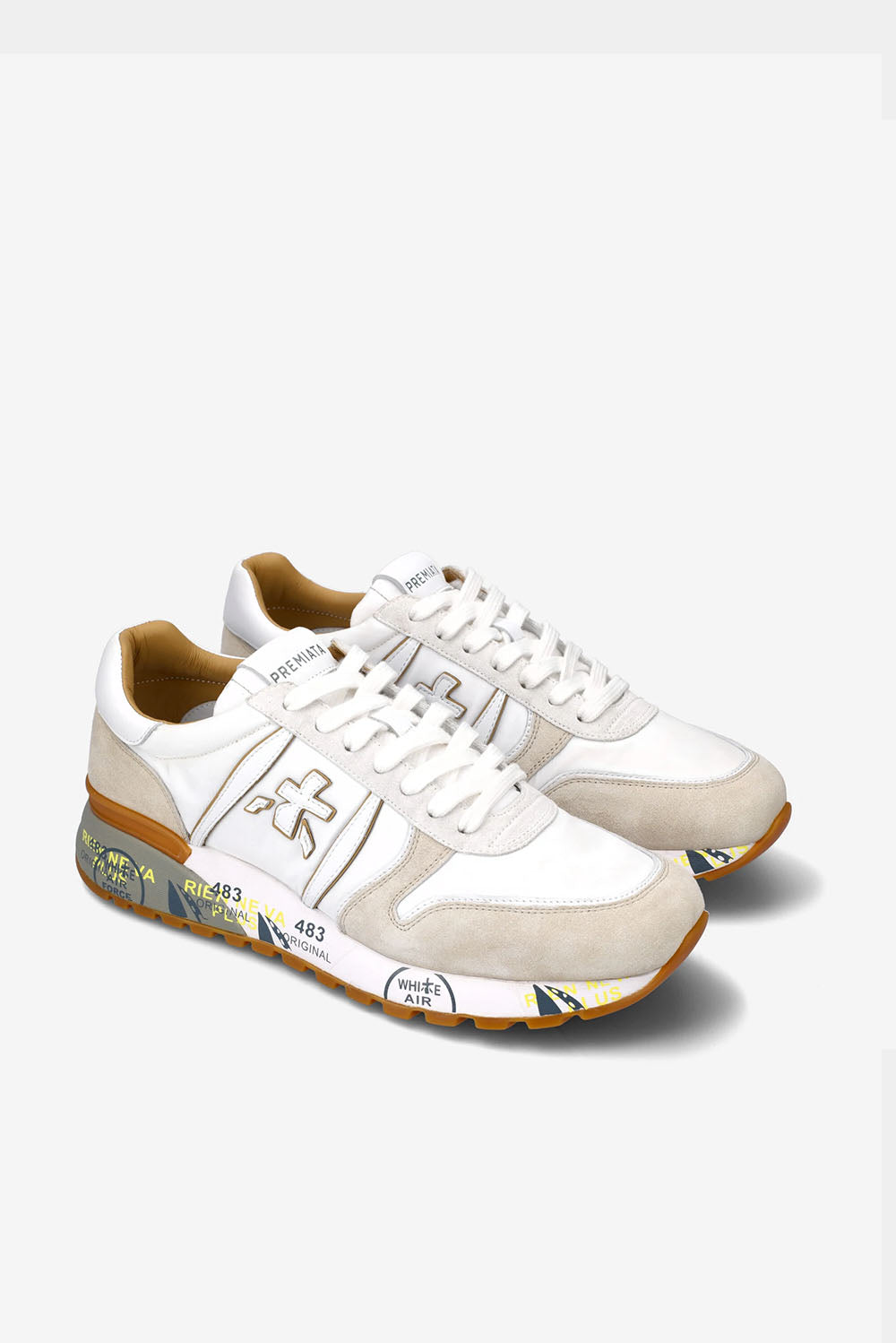  Premiata Lander Sneakers White Uomo - 2