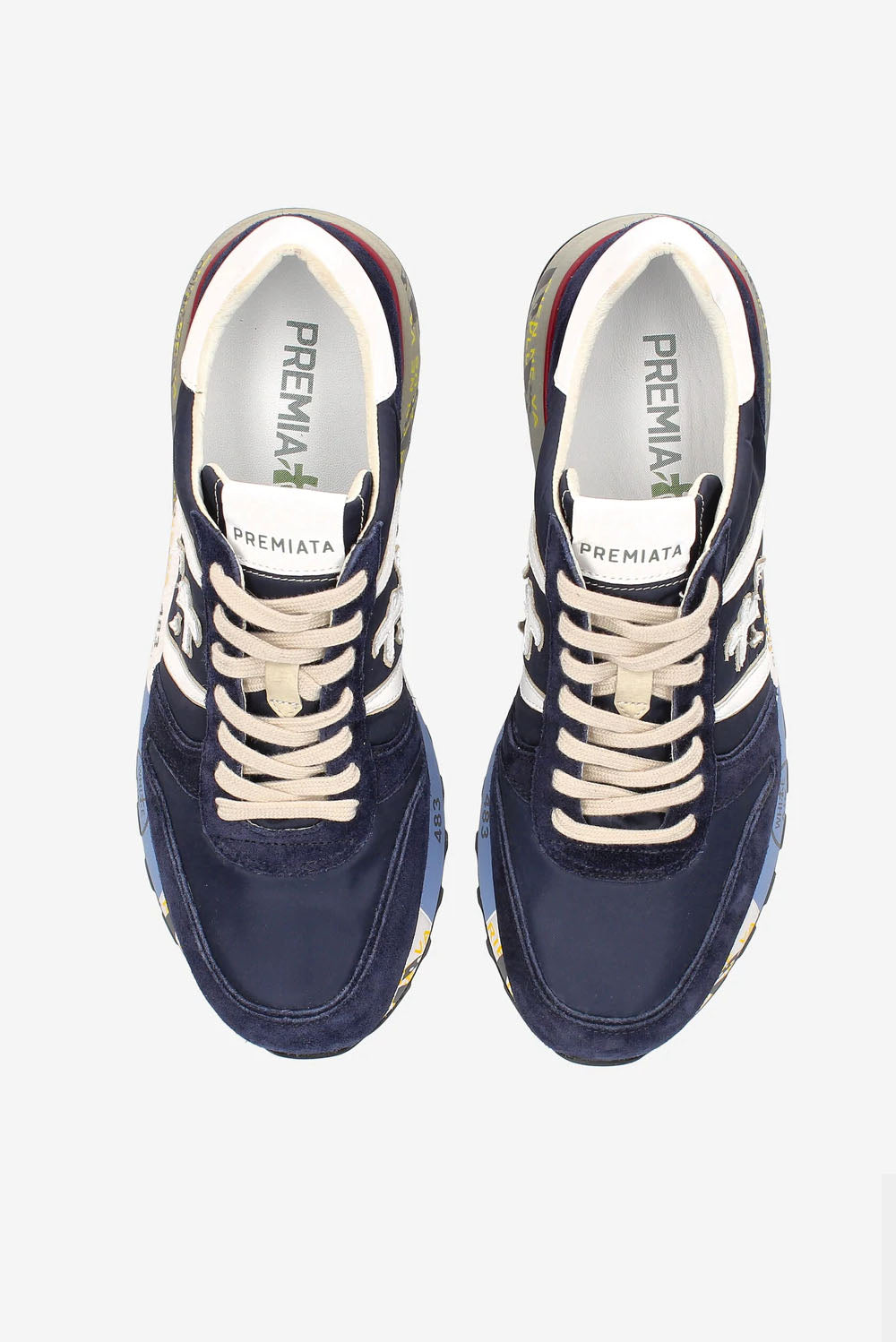  Premiata Lander Sneakers Navy Uomo - 4