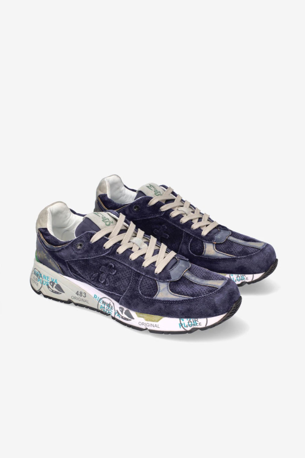  Premiata Mase Sneakers Navy Uomo - 2