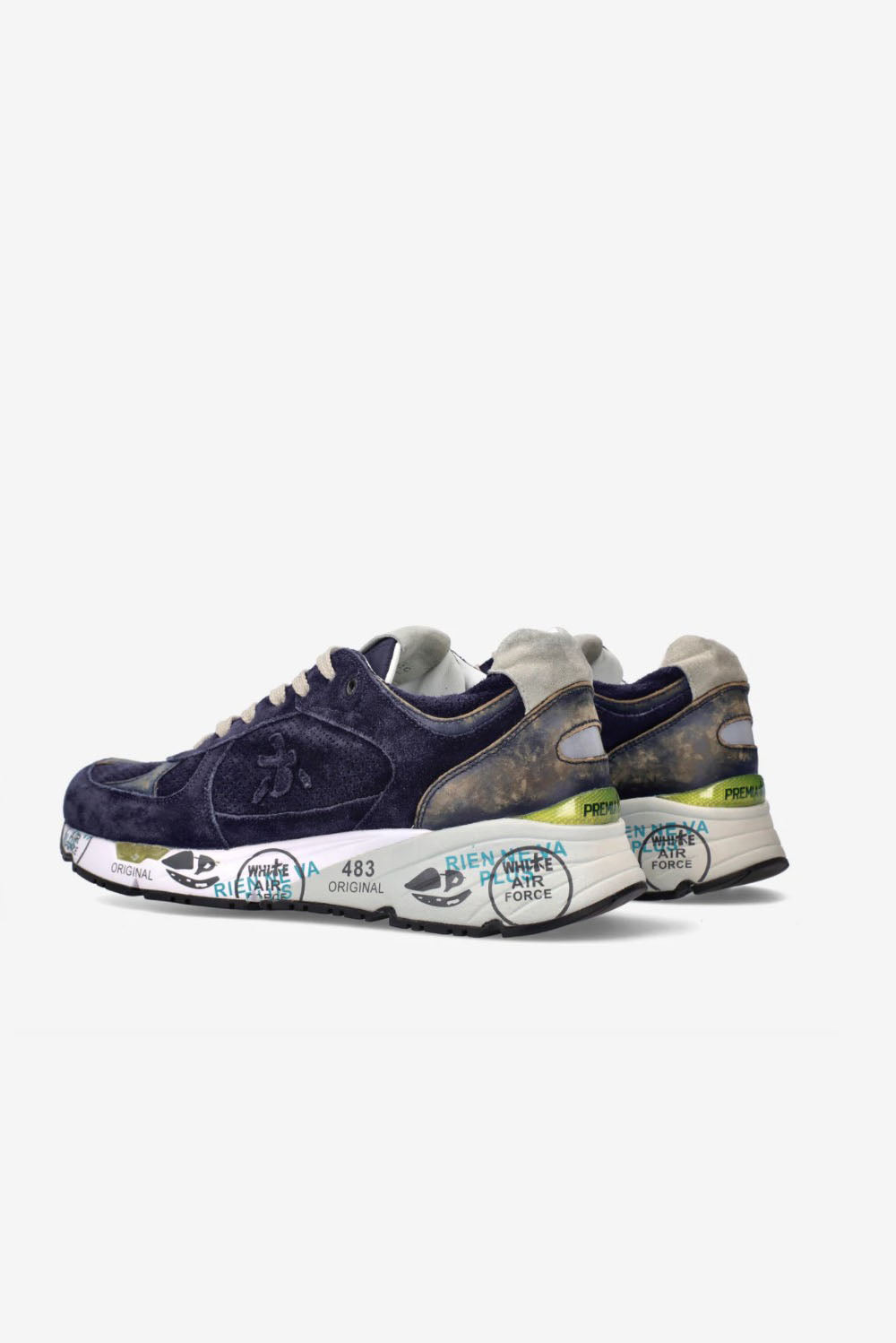  Premiata Mase Sneakers Navy Uomo - 3