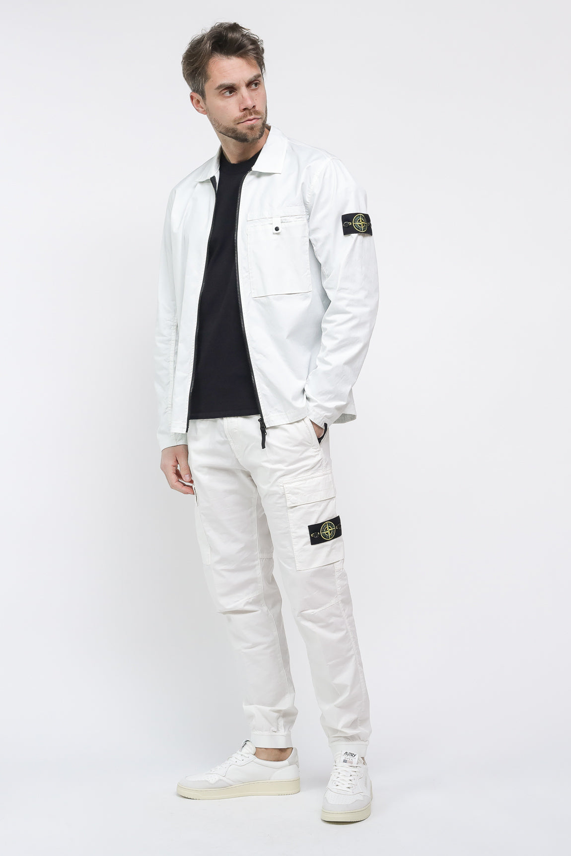  Stone Island Jacket Spuma Cotton Off White Uomo - 3