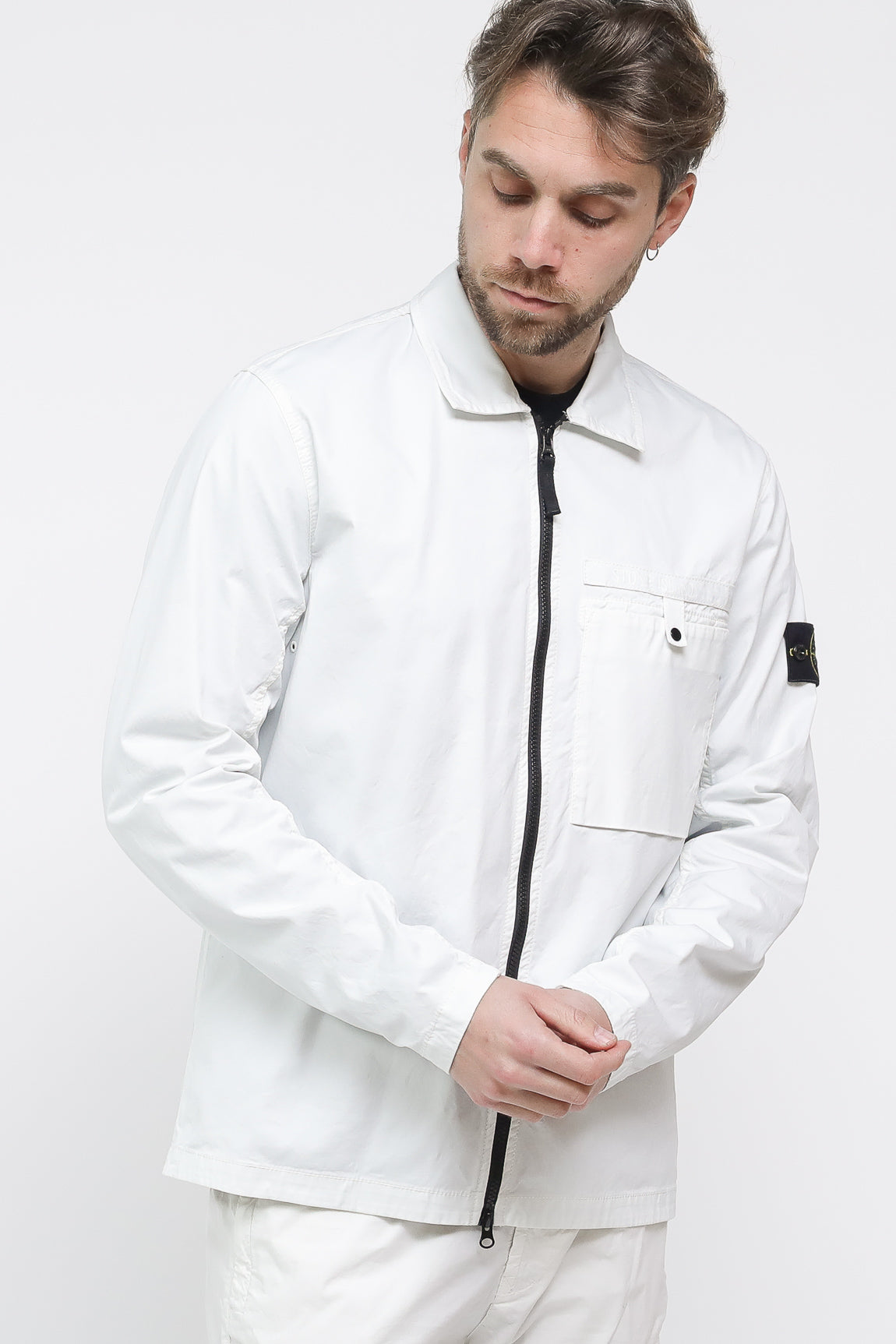  Stone Island Jacket Spuma Cotton Off White Uomo - 4