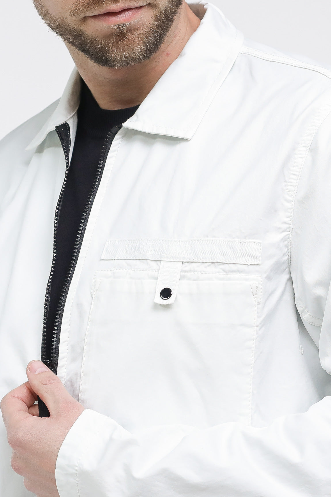  Stone Island Jacket Spuma Cotton Off White Uomo - 7