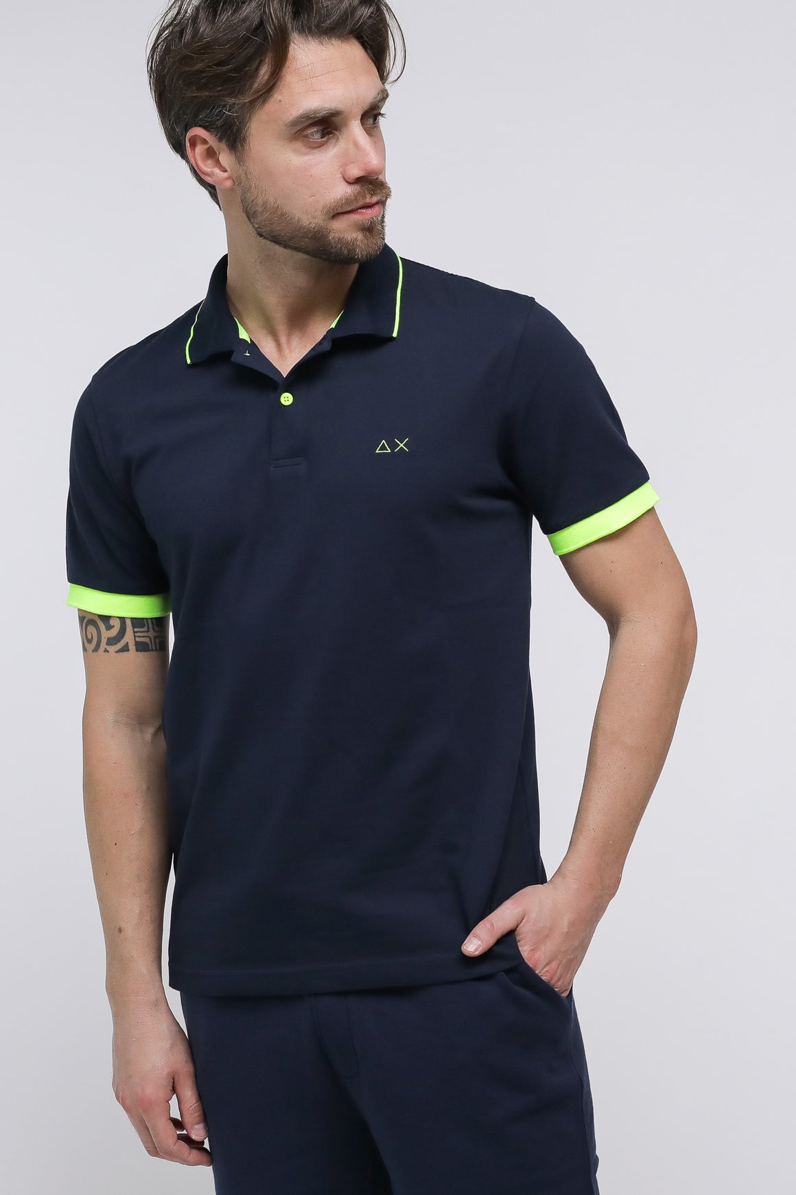  Sun 68 Polo Pique' Navy Uomo - 2