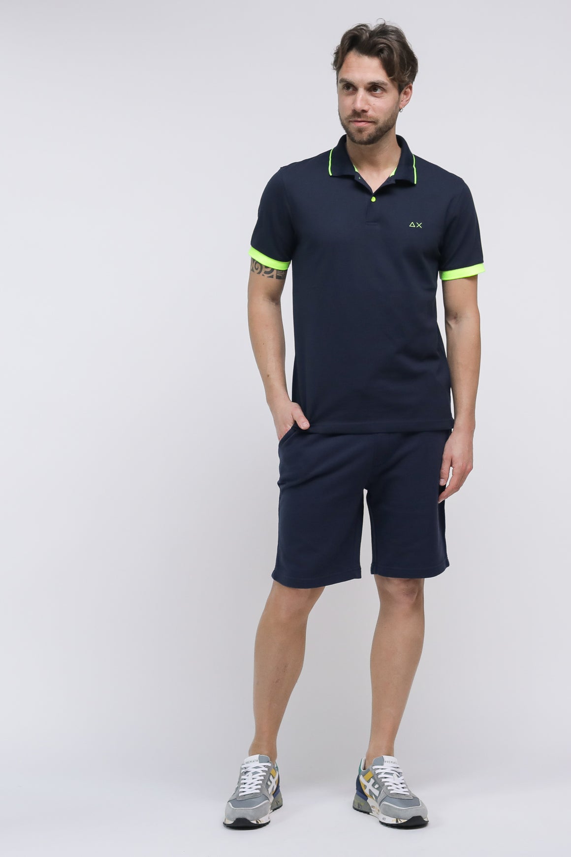  Sun 68 Polo Pique' Navy Uomo - 5