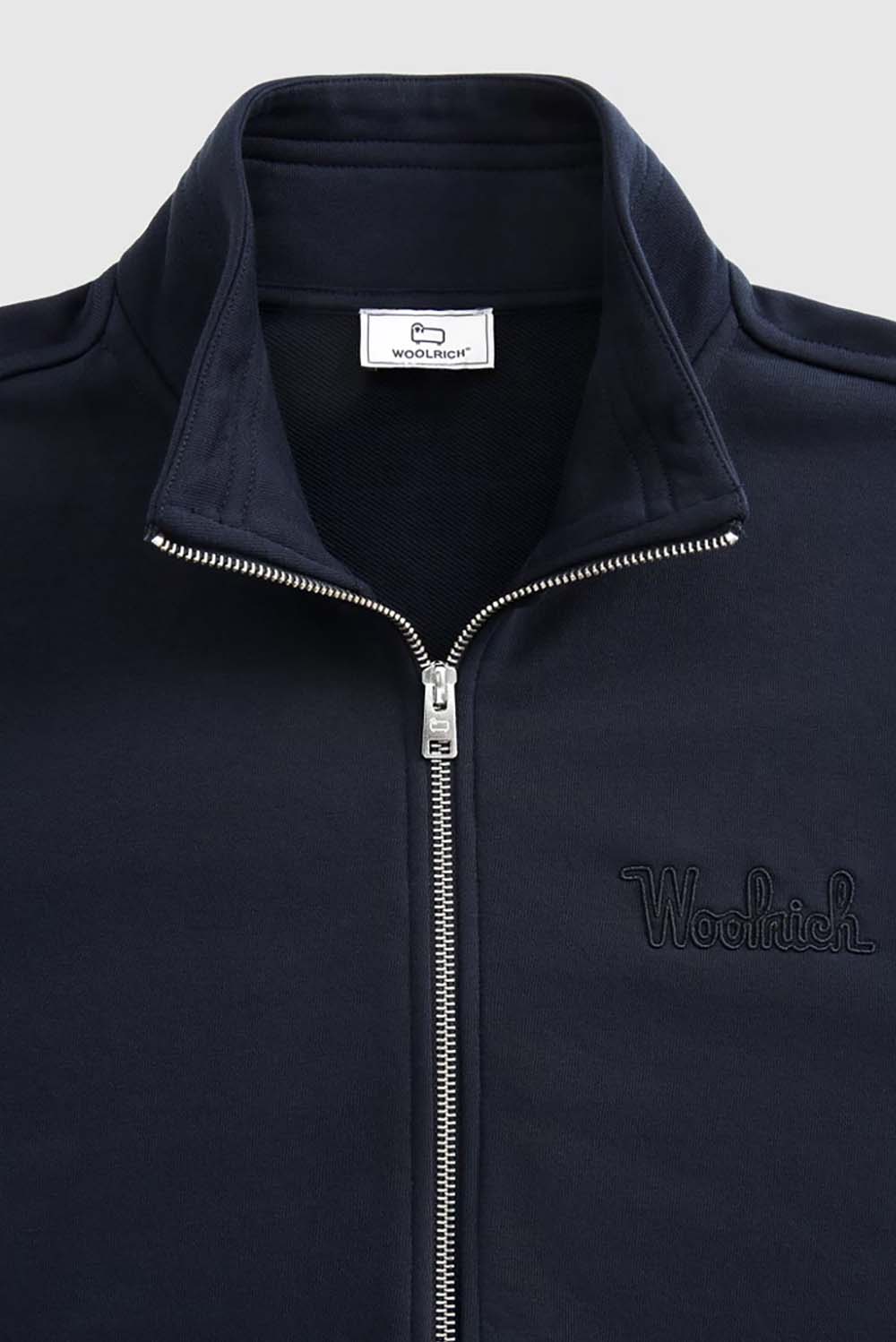  Woolrich Felpa Luxe Track Melton Blue Uomo - 3