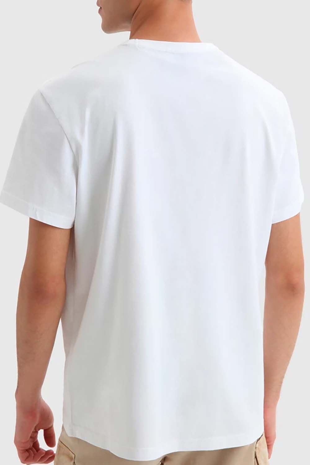  Woolrich Macro Logo T-shirt White Uomo - 2