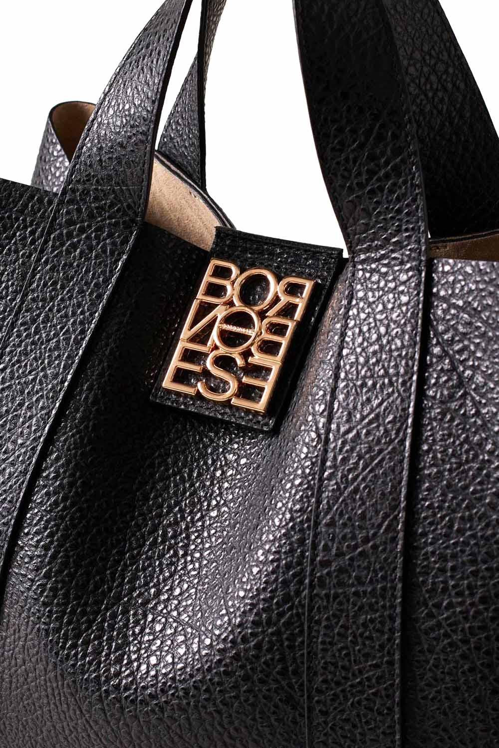  Borbonese New Shopper Medium Nero Woman - 3