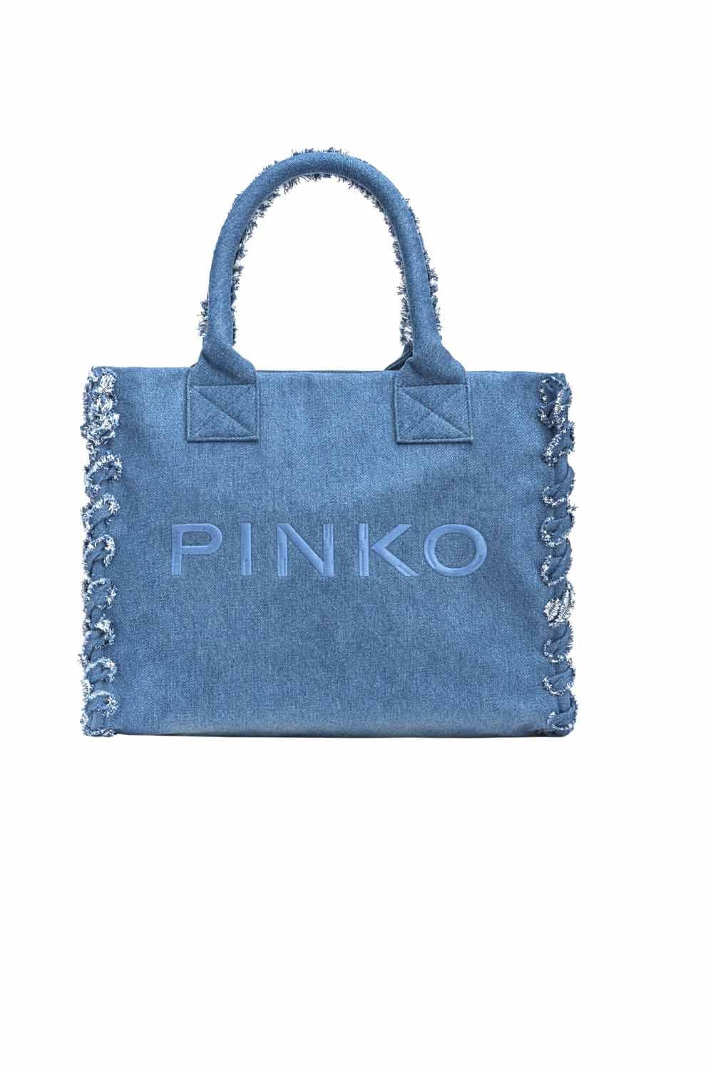  Pinko Borsa Beach Shopper Denim Woman - 1
