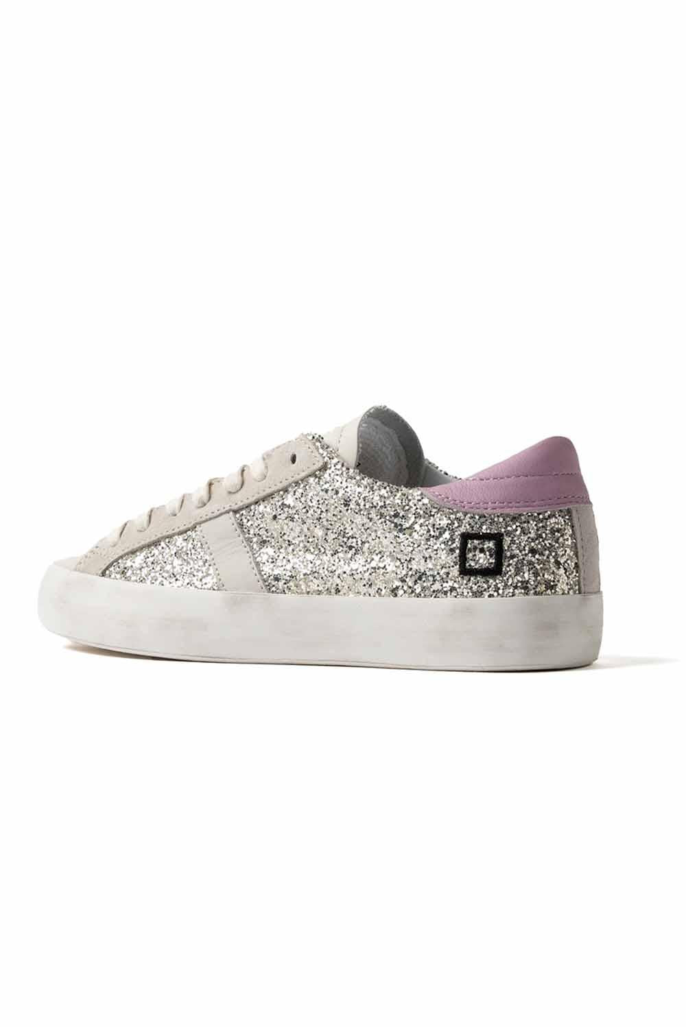  Date D.a.t.e. Sneakers Hill Low Glitter Platinum Woman - 3