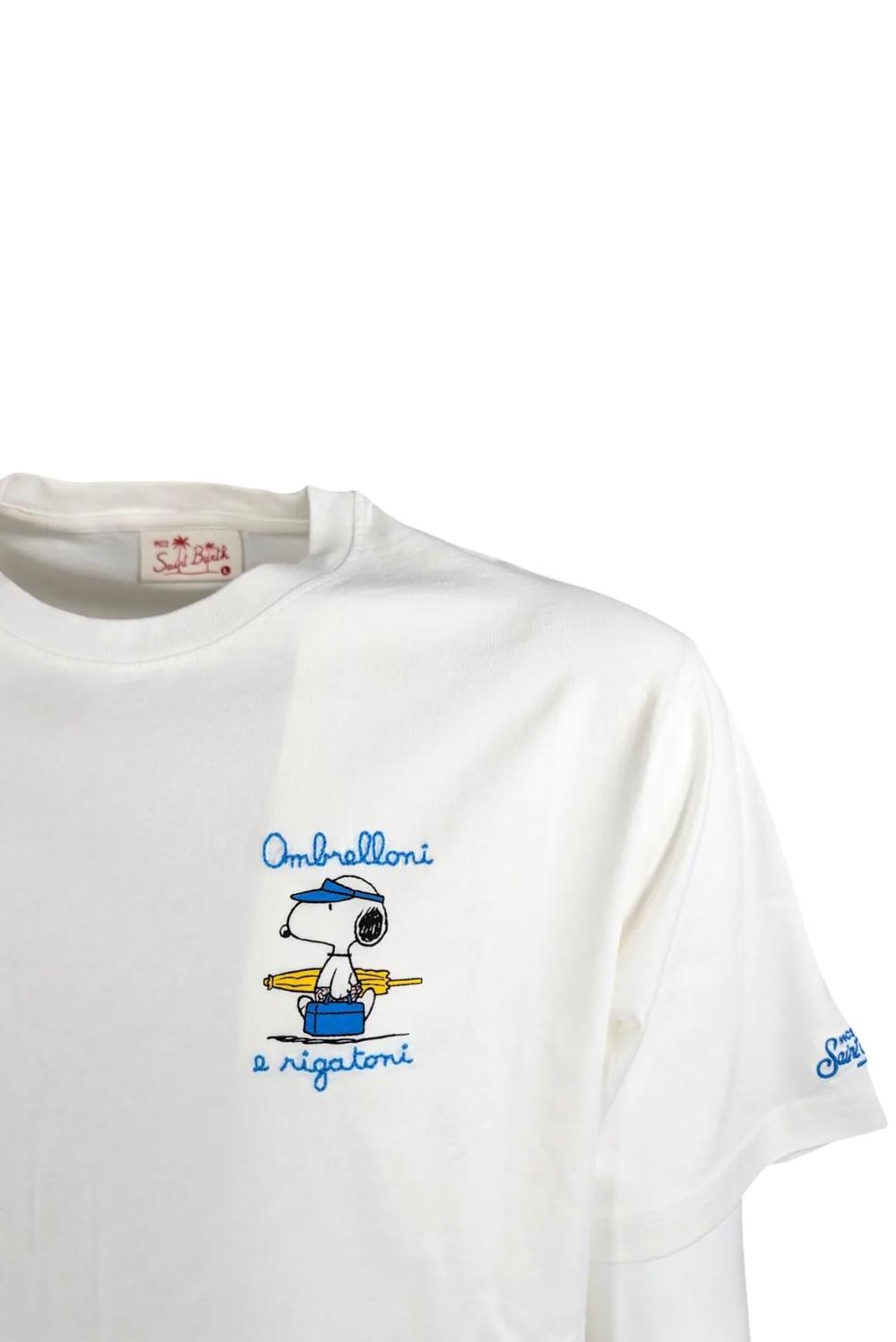 Mc2 Saint Barth T-shirt Snoopy Rigatoni 01n Uomo - 2