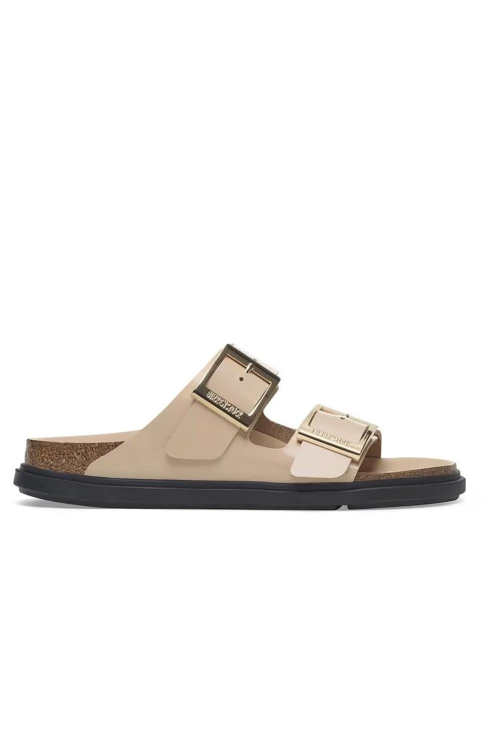 Birkenstock Arizona Droplet Buckle Shine New Beige Woman - 1