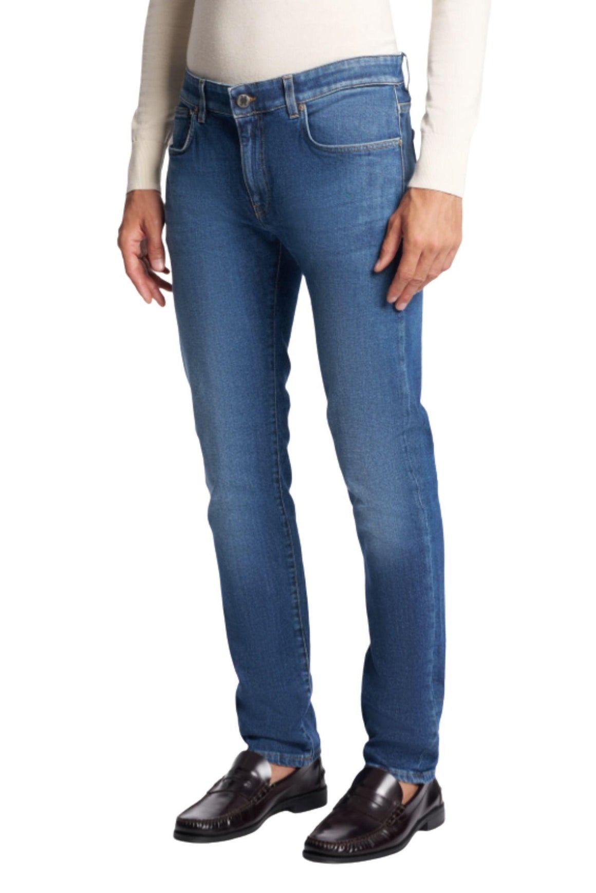  Pt Torino Pt Swing In Denim Stretch Uomo - 2
