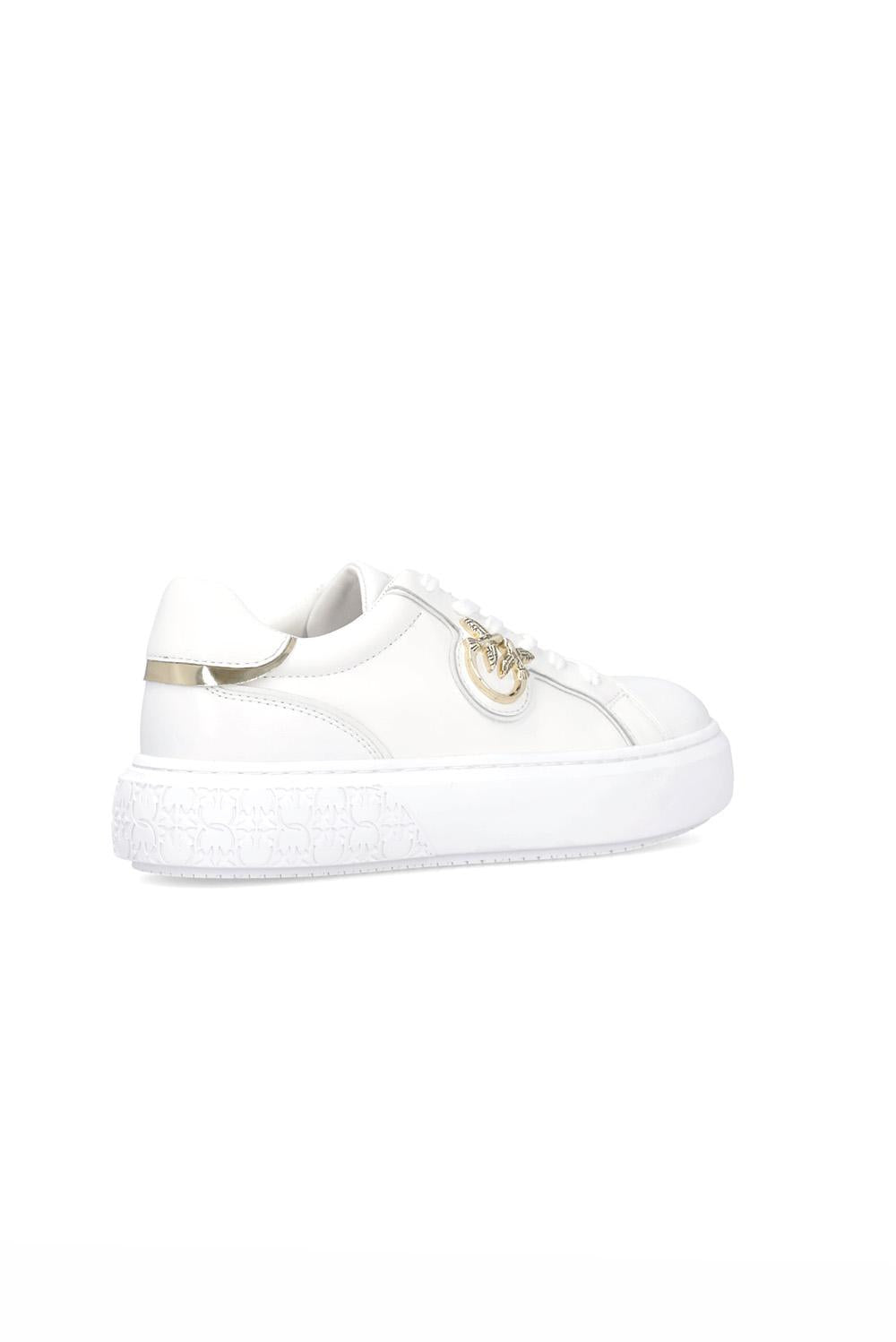  Pinko Sneakers Flatform Yoko White Platinum Woman - 4
